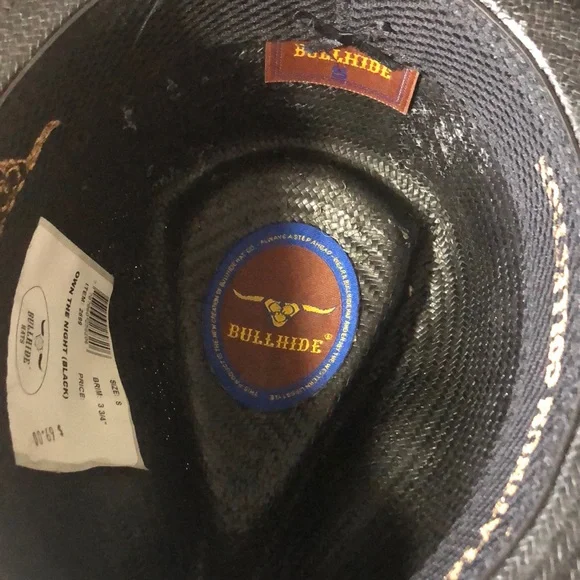 Bullhead Black and Blue Western Hat with Decorative Band - Picture 4 of 12